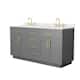 Option Dark Gray, Gold Trim, Giotto Quartz Top