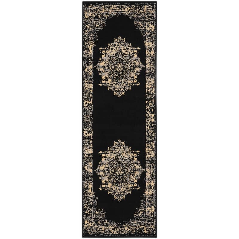 Nourison Grafix Distressed Vintage Medallion Area Rug