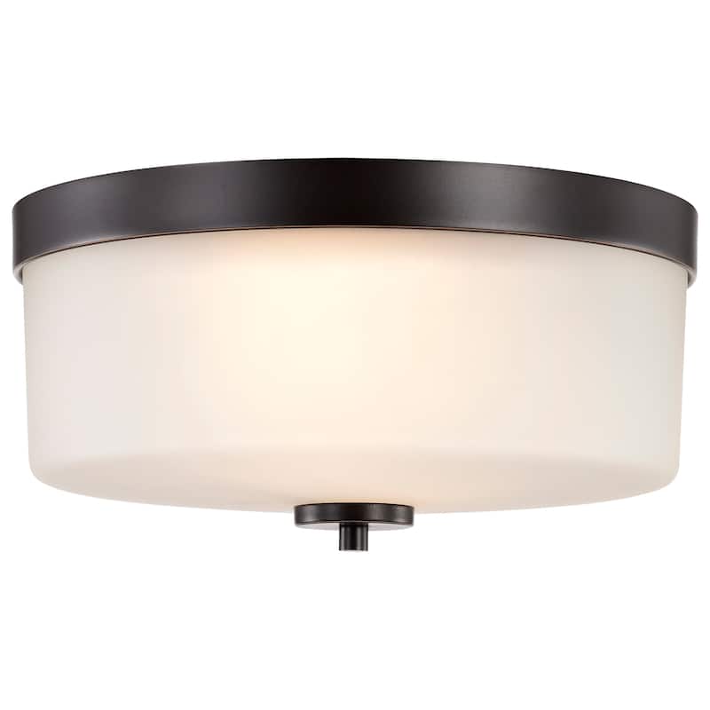 Nuvo Denver 2 Light Flush Mount - Mahogany Bronze
