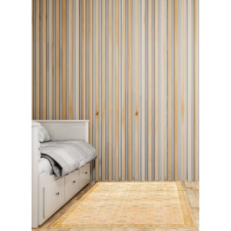 ECARPETGALLERY Hand-knotted Antalya Vintage Beige Wool Rug - 3'1 x 4'9