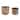 Round Wooden Planter (Set of 2)