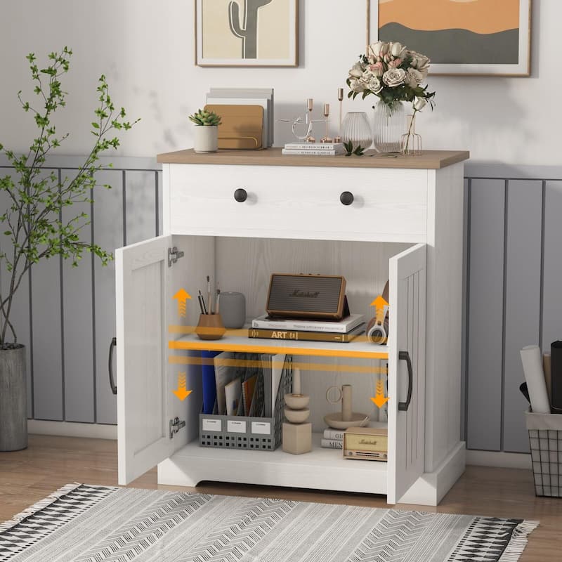 Kitchen Storage Cabinet, Modern Buffet Cabinet with Storage, Coffee Bar with 2 Drawers and 2 Doors