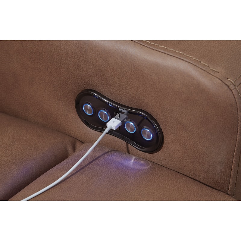 Signature Design by Ashley Point Clear Brown Power Recliner