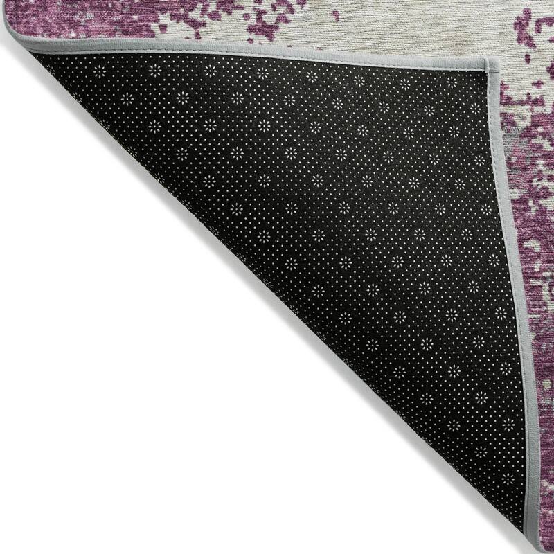 Machine Washable Indoor/ Outdoor Abstract Pixels Chantille Rug