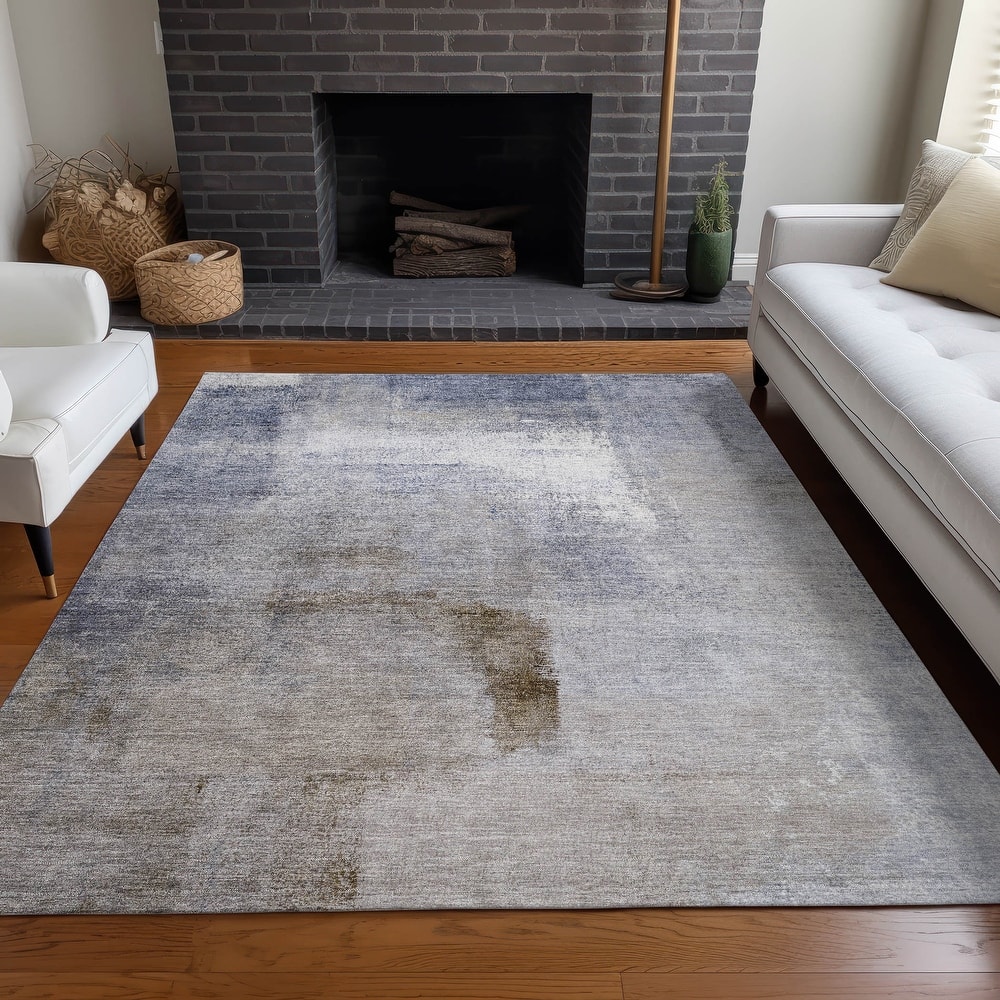 Premium Washable Super Soft Brushstrokes Abstract Mayfield Rug