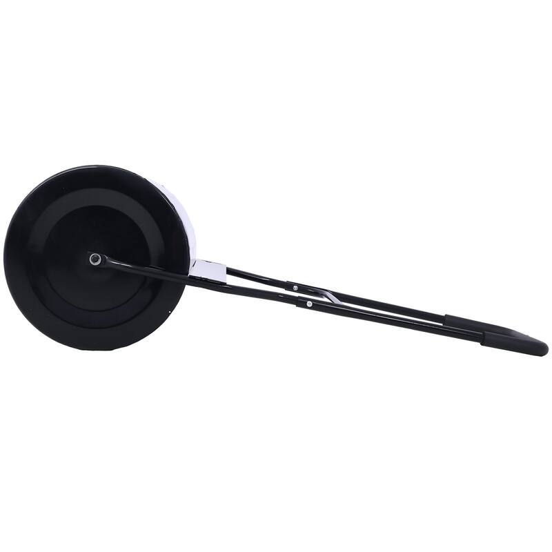 16 Gallon Heavy Duty Lawn Roller, Steel Drum for Lawn and Garden,Black