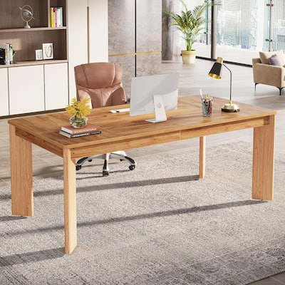 62.2-Inch Modern Computer Desk, Large Office Executive Desk for Home Office