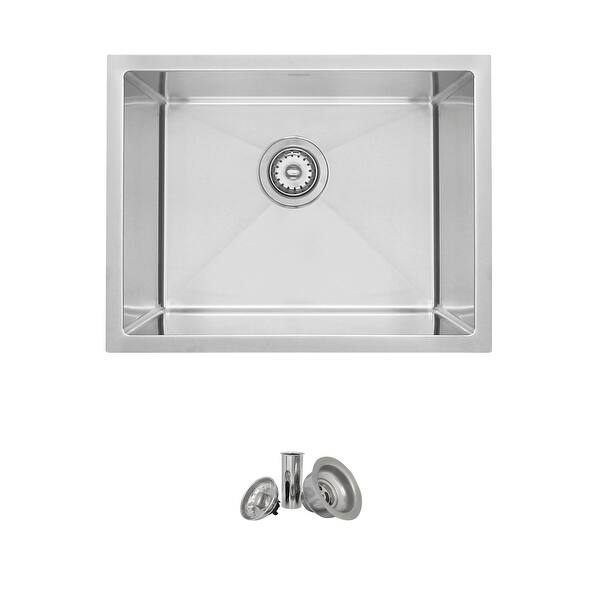 slide 2 of 10, Dual Mount 22 inch Stainless Steel Single Bowl Utility Sink