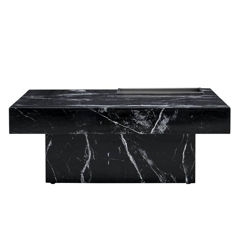 Modern Imitation Marble Coffee Table Simple Coffee Table Multifunctional Coffee Table, for Living Room