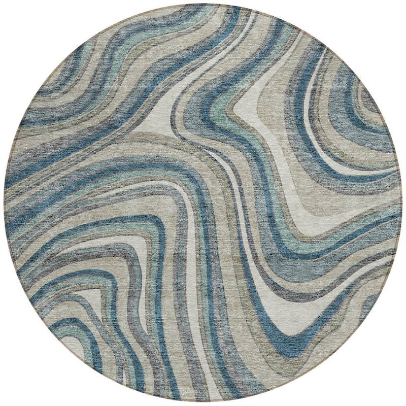 HomeRoots Abstract Transitional Rectangle Outdoor Rug