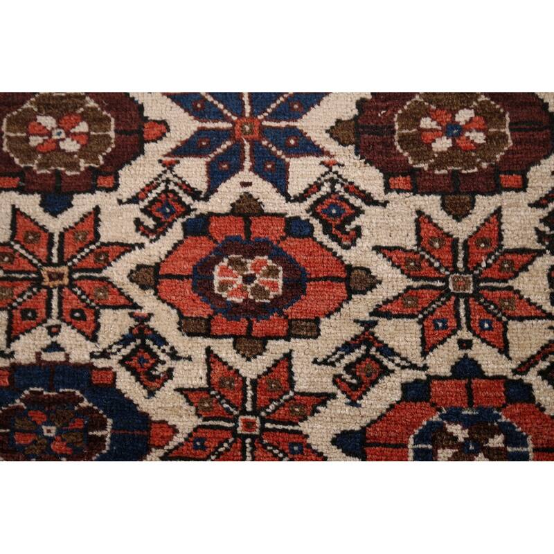 Pre-1900 Antique Vegetable Dye Senneh Persian Wool Carpet - 4'0" x 11'7"