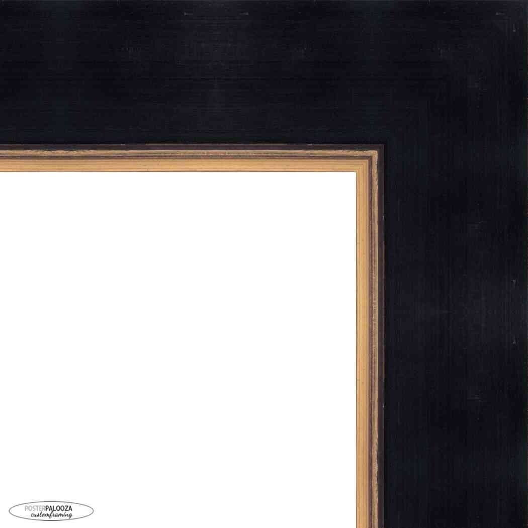 4x7 Ornate Black Complete Wood Picture Frame with UV Acrylic, Foam Board Backing, & Hardware