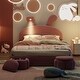 preview thumbnail 19 of 29, Twin/Full Size Upholstered Platform Bed w/Cartoon Ears Shaped Headboard & Light, Cartoon Twin Bed Frame w/2 Small Storage Stools