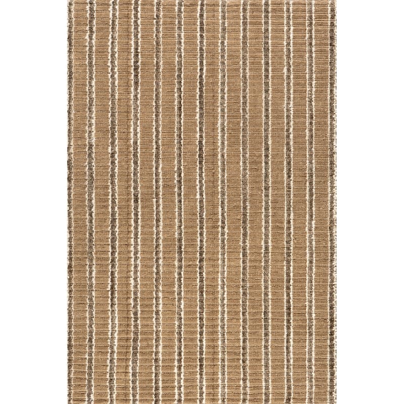 Nuloom Violeta Striped Jute Area Rug
