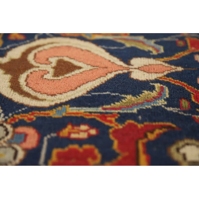 Hand Knotted Oriental 100% Wool Carpet Traditional Floral Red Tabriz Area Rug - 12' 10'' X 9' 3''