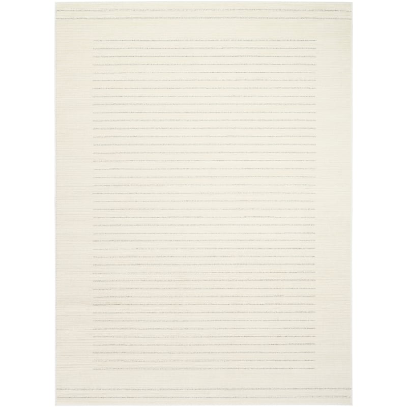 Nourison Ivory Hues Indoor only Cream / Ivory Abstract Area Rug