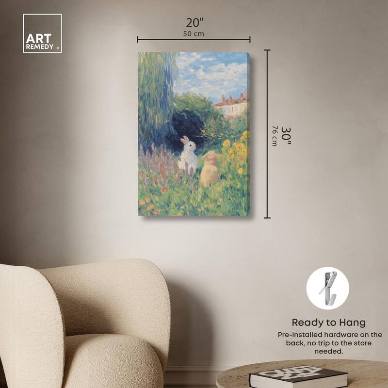 Quiet Gardeners Canvas by Art Remedy, Gallery Wrapped