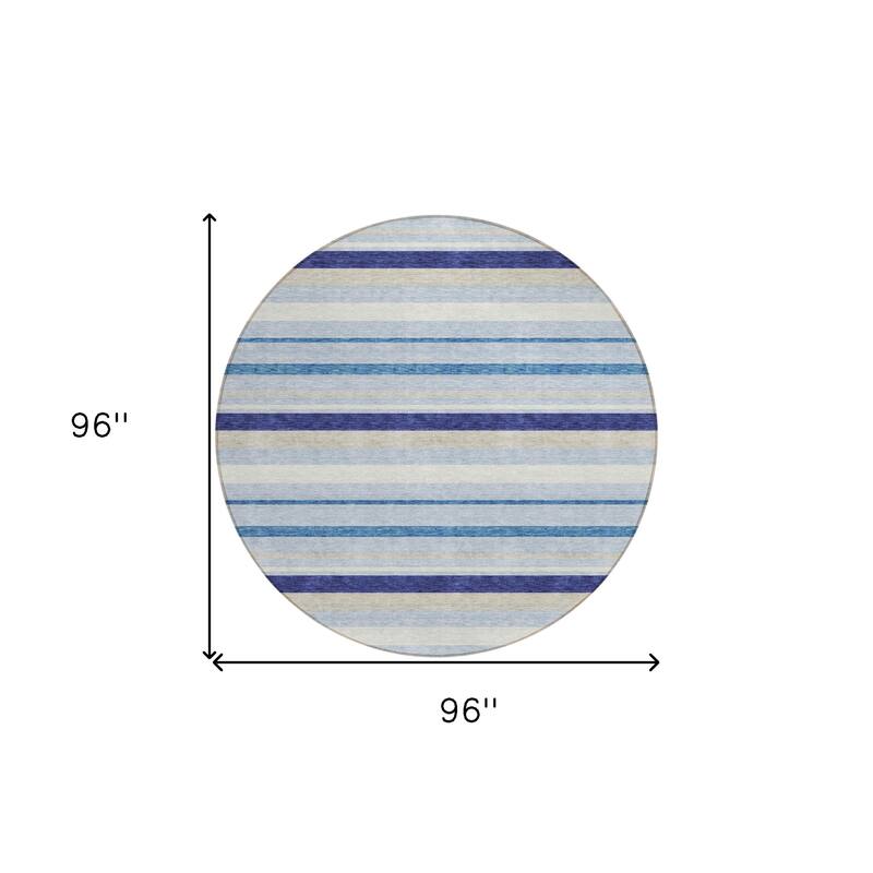 HomeRoots Striped Transitional Rectangle Outdoor Rug