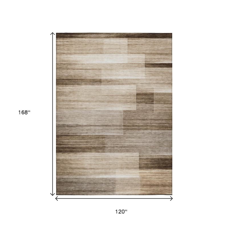 HomeRoots Striped Transitional Rectangle Outdoor Rug