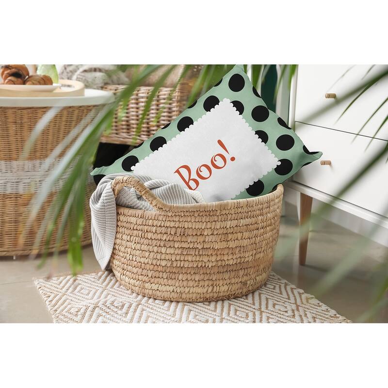 Halloween Boo Dots Accent Pillow