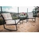 preview thumbnail 2 of 43, Pheap Outdoor 3-piece Rocking Wicker Bistro Set by Havenside Home Black