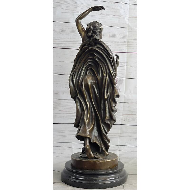 Detailed Handcrafted Gorgeous Woman Female Solid Bronze Sculpture Figurine