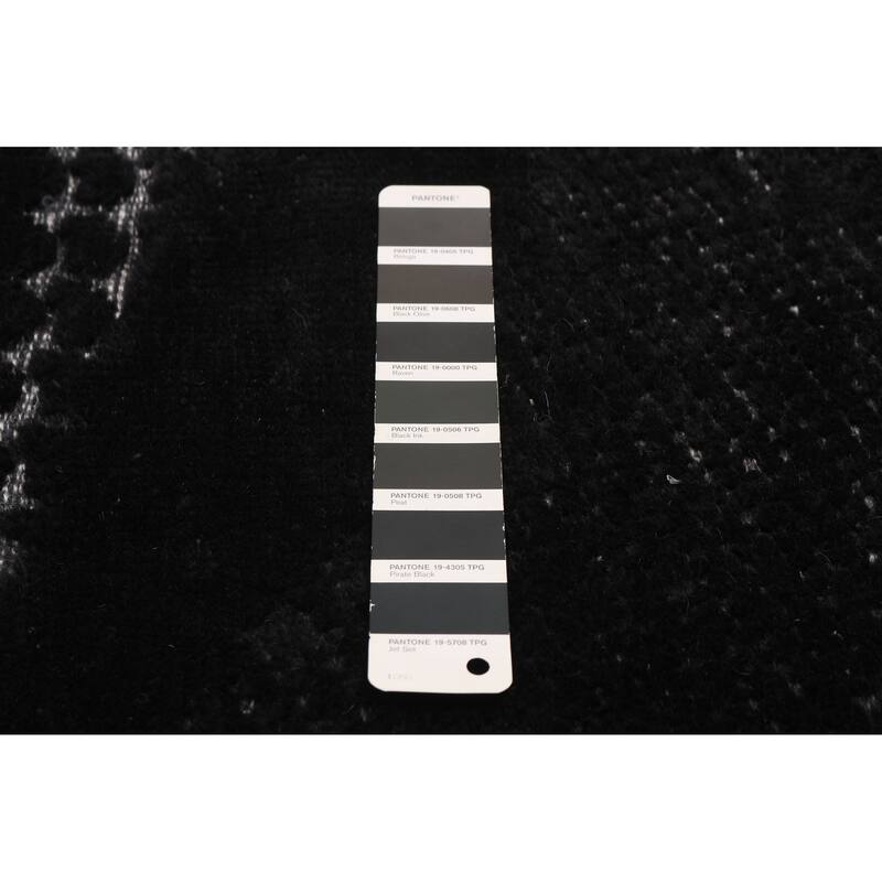 ECARPETGALLERY Hand-knotted Tangier Black Wool Rug - 8'2 x 11'1