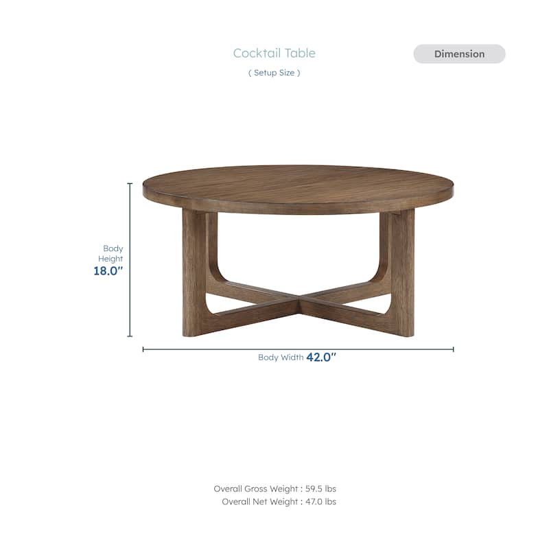 Aitana Round Wood Coffee Table