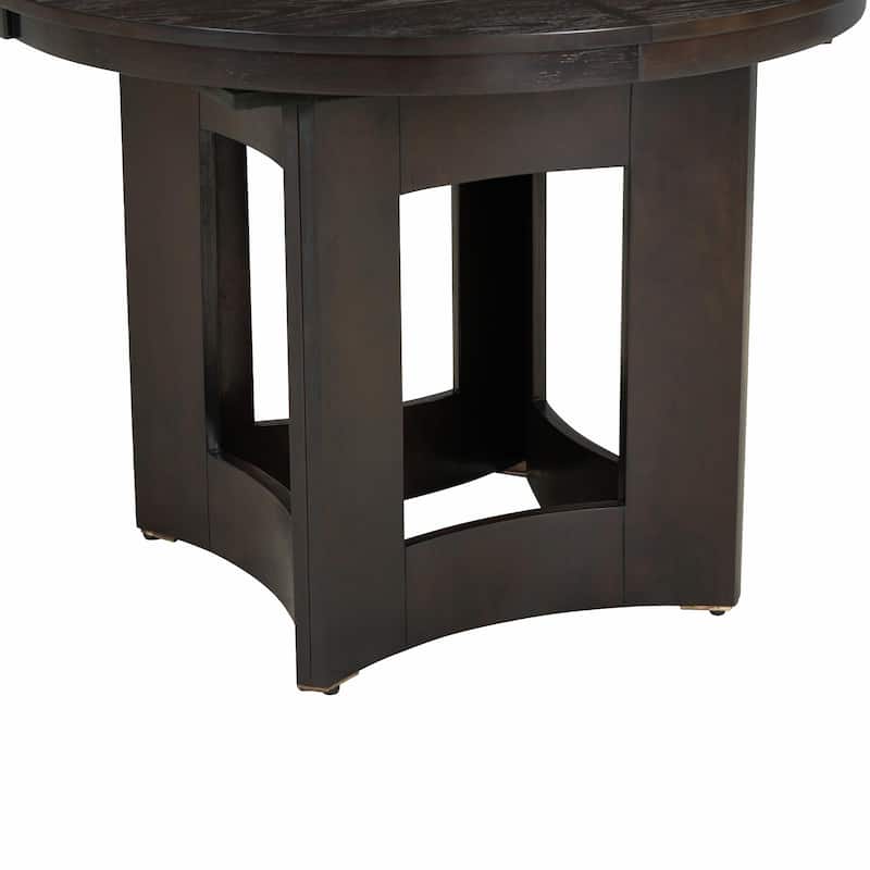 5-Piece Kitchen Table Set with 4 Upholstered Chairs and 16-Inch Removable Leaf