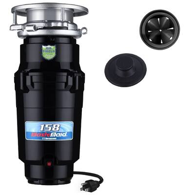 Waste Maid 1/2 HP Standard Garbage Disposal with Attached Power Cord - stainless steel - 1/2 hp