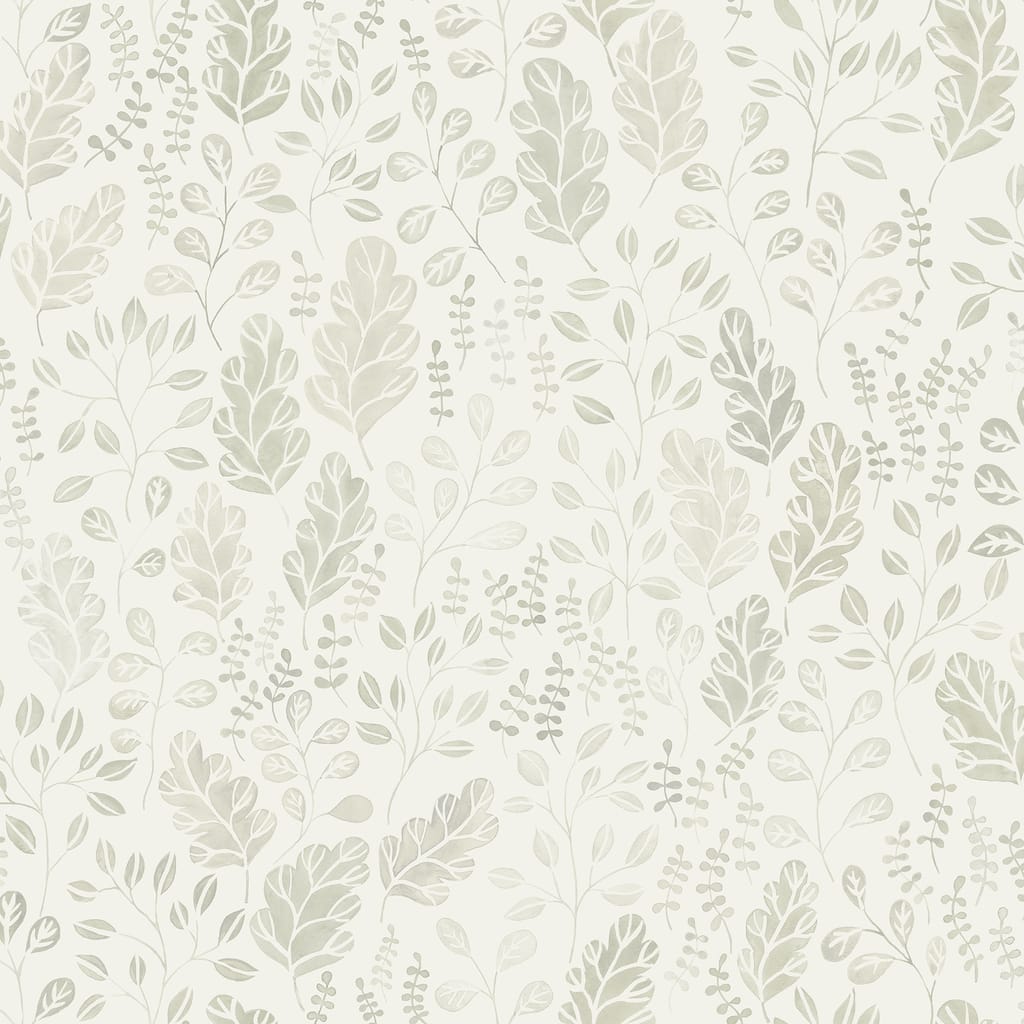 A-Street Prints Isha Beige Leaf Wallpaper