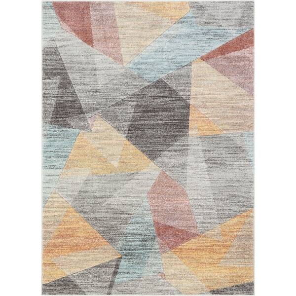 Well Woven Whoa Laramie Geometric Abstract High Low Area Rug Bed Bath