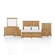 preview thumbnail 17 of 21, Furniture of America Wellington Farmhouse Natural Oak 6-Piece Wood Kids Bedroom Set