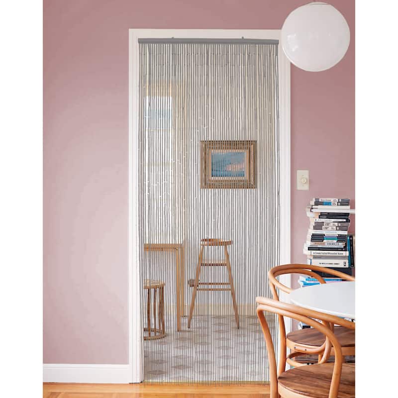 Bamboo Beaded Door Curtain 65 Strings 79" W x 36" W - 79" H x 36" W x 0.4" D