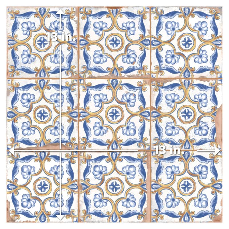 Merola Tile Kings Campania Atrani 13" x 13" Ceramic Floor and Wall Tile