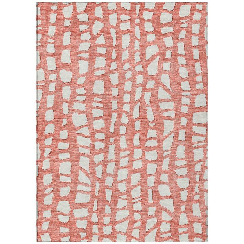 Machine Washable Indoor/ Outdoor Chantille Modern Abstract Rug