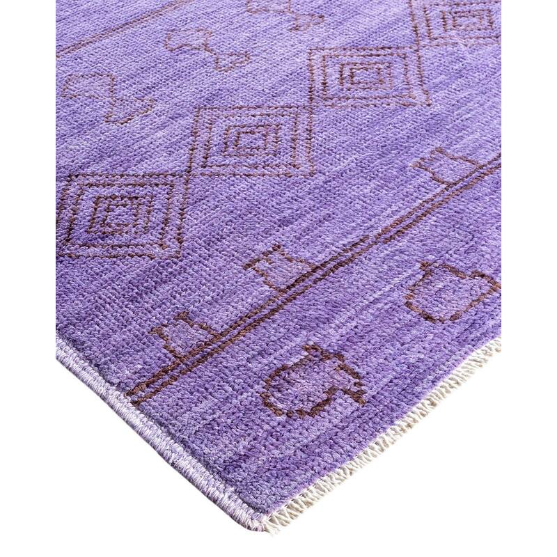 Contemporary Overdyed Wool Hand Knotted Area Rug - 6' 1" x 8' 10"