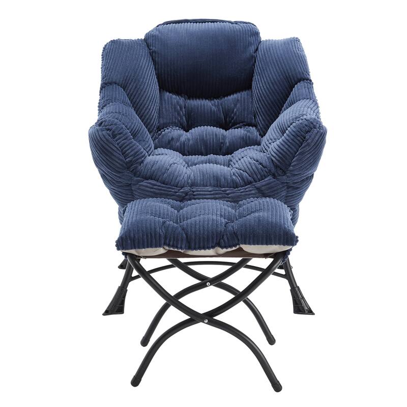 Lazy Chair Accent Chair with Ottoman