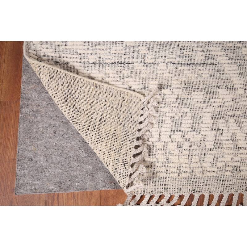 All-Over Abstract Moroccan Area Rug Handmade Wool Carpet - 5'11"x 8'10"