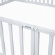 preview thumbnail 13 of 12, Full Size Metal Bed with House Frame Featuring Roof, Perimeter Fence, and Access Door, Durable Sturdy Construction