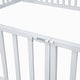 preview thumbnail 13 of 12, White Full Size Metal House Bed with Fence, Roof and Door for Kids, Boys and Girls, Bedroom