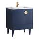 Option Navy Blue - Satin Brass Handles