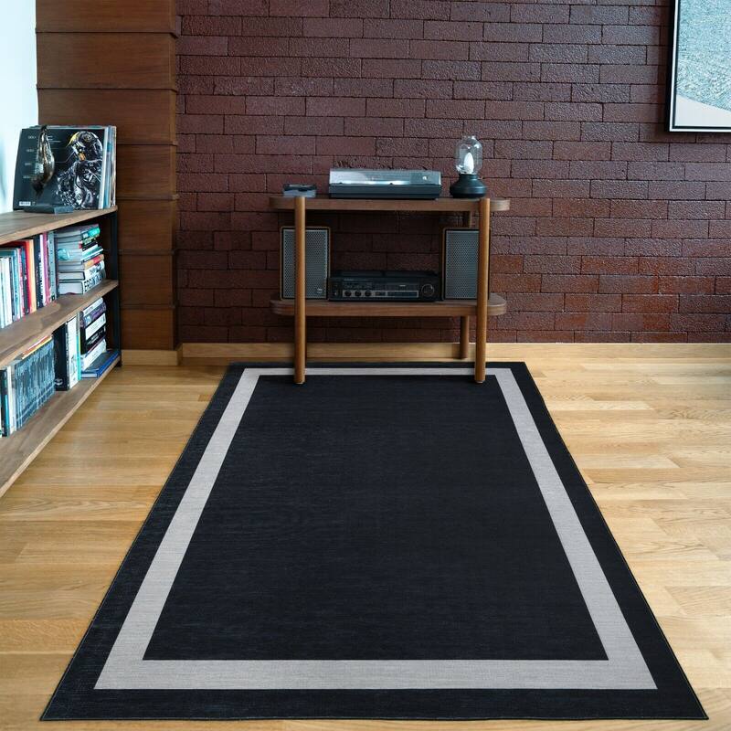 Machine Washable-Eco-Friendly Area Rug With Non-Slip Backing Everest Design