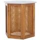 preview thumbnail 25 of 34, SAFAVIEH Danez Hexagon Cane Accent Table (Fully Assembled) - 20Wx17Dx20H