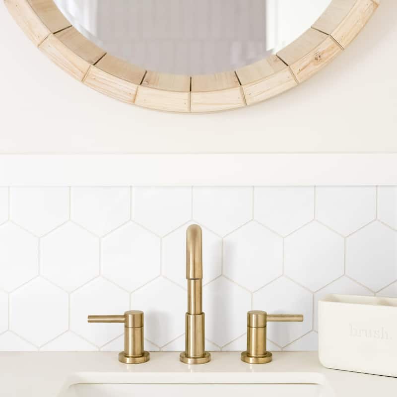 Merola Tile Metro Super Hex Series Matte White 10" x 11-1/2" Porcelain Mosaic Tile