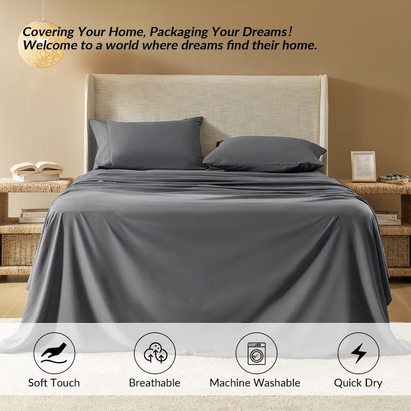 Polyester Bedding Sheets and Pillowcases by HULALA HOME