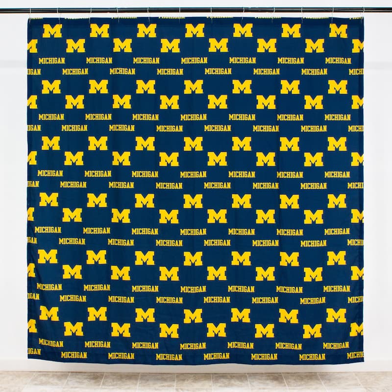 Michigan Wolverines Printed Shower Curtain Cover - 70" x 72"