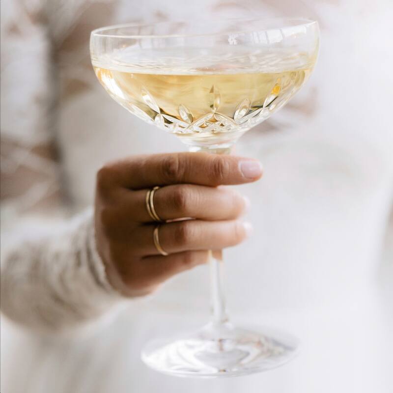 Waterford Lismore Essence Champagne Coupe 9floz, Set of 2