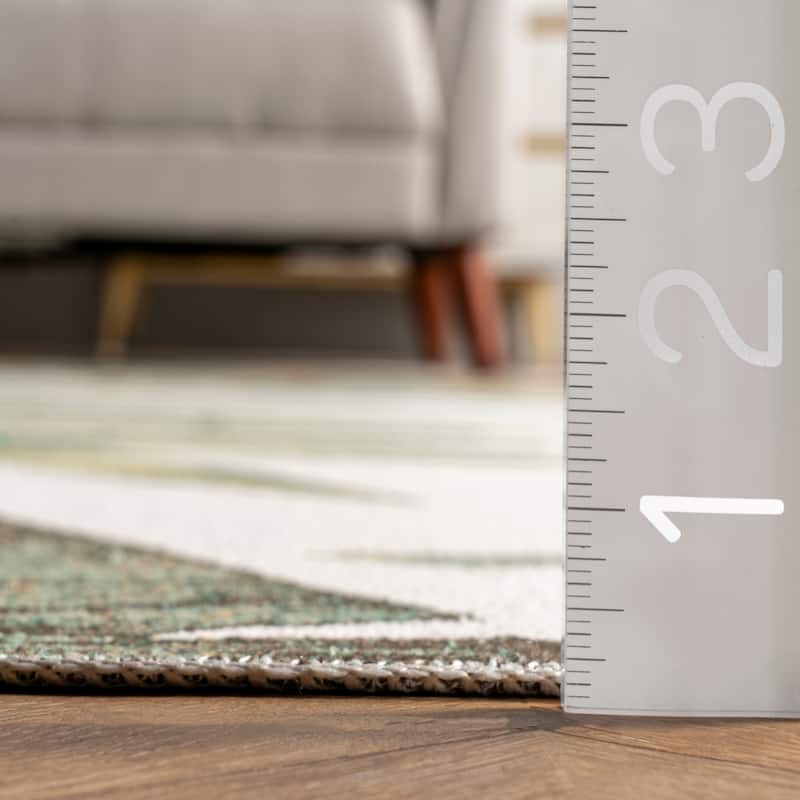 Nuloom Cyra Splashguard Graphic Machine Washable Area Rug