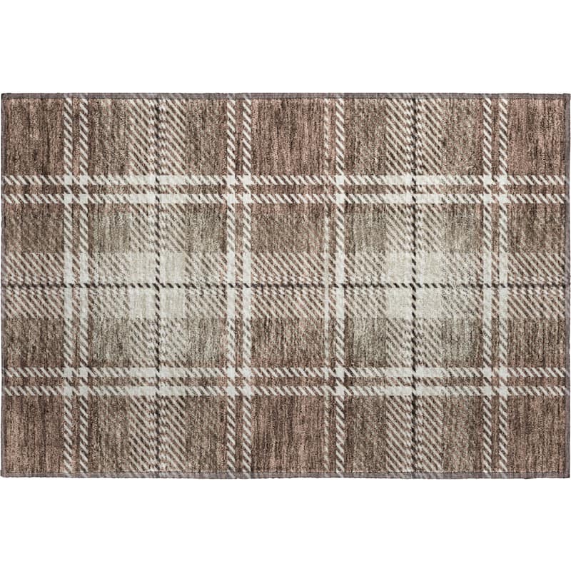 Premium Washable Super Soft Plaid Mayfield Rug